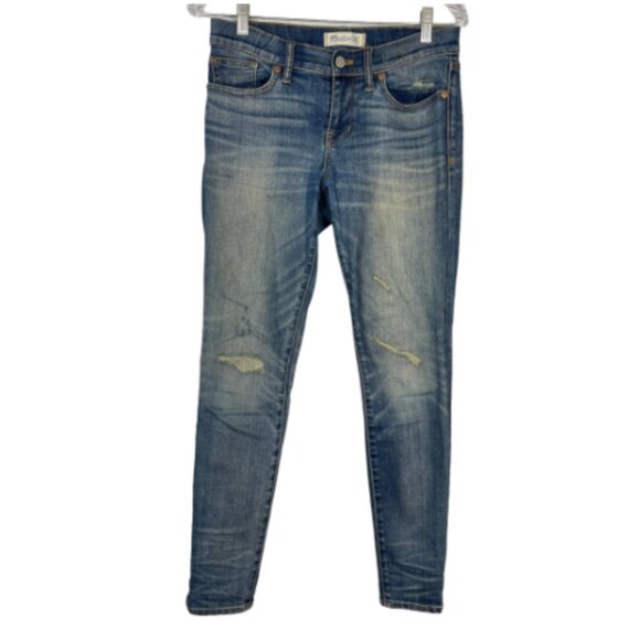 MADEWELL Skinny Skinny Distressed Jeans Size 28 EUC - Picture 2 of 4